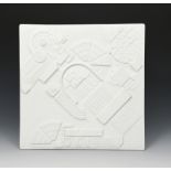 A modern Rosenthal Jahrestellar limited edition porcelain plaque designed by Sir Eduardo Paolozzi