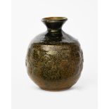 ‡ Janet Leach (1918-1997) an unusual Leach Pottery vase, shouldered form with modelled band of