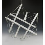 A Light Structure light by Ingo Maurer, designed 1970, five strung fluorescent tubes, held in
