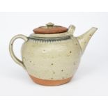 ‡ Richard Batterham (born 1936) a large teapot and cover, ovoid with flat cover, the body with
