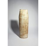 Joanna Constantinidis (1927-2000) a tall oxidised stoneware vase, 1971, flattened, elliptical