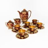 'Mikado' a Carlton Ware Rouge Royale Rita coffee set for six, pattern no.2727, enamelled in