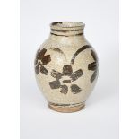 ‡ William Staite Murray (1881-1962) a shouldered stoneware vase, painted with stylised flower stems,