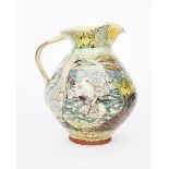‡ Maureen Minchin (born 1954) a pottery jug, bellied form, painted with a mallard duck swimming