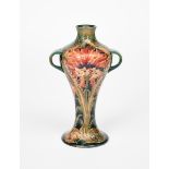 'Revived Cornflower/Brown Chrysanthemum' a James Macintyre & Co pottery vase designed by William