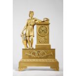 A FRENCH EMPIRE ORMOLU FIGURAL MANTEL CLOCK BY ALEXANDRE ROUSSEL, PARIS EARLY 19TH CENTURY the eight