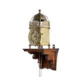 A BRASS LANTERN CLOCK BY JOHN BUFFETT OF COLCHESTER EARLY 18TH CENTURY the thirty hour birdcage
