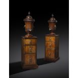 A PAIR OF GEORGE III MAHOGANY DINING ROOM URNS AND PEDESTALS IN THE MANNER OF GILLOWS c.1775-80 each