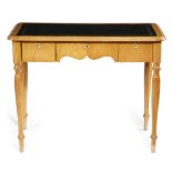 A NORTHERN EUROPEAN ASH WRITING TABLE POSSIBLY SWEDISH, LATE 19TH / EARLY 20TH CENTURY the top inset