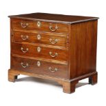 A GEORGE III MAHOGANY DRESSING CHEST c.1770-80 the top drawer with a baize lined slide above a