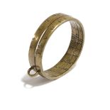 A BRASS 'POKE DIAL' OR PORTABLE RING SUNDIAL FIRST HALF 18TH CENTURY constructed for a latitude of