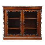 A GEORGE IV MAHOGANY SERPENTINE SIDE CABINET IN THE MANNER OF GILLOWS EARLY 19TH CENTURY all over