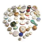 A COLLECTION OF PORCELAIN AND ENAMEL BOXES 20TH CENTURY the majority by Halcyon Days and Limoges,