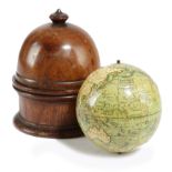 A WILLIAM IV POCKET GLOBE BY NEWTON, SON & BERRY c.1830 the three inch globe made of twelve hand-