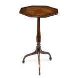 A GEORGE III MAHOGANY TRIPOD TABLE LATE 18TH / EARLY 19TH CENTURY with an octagonal fixed top