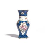 A Philip Christian (Liverpool) vase, c.1768-75, of baluster form, painted with panels of