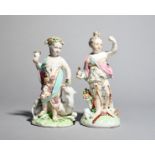 A pair of Derby figures from the Four Quarters of the Globe series, c.1770, emblematic of Asia and