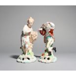A pair of Derby figures of the French Seasons, c.1775, emblematic of Summer and Winter, the former