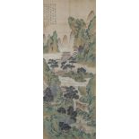 AFTER ZHAO BOJU (EARLY QING DYNASTY) LANDSCAPE A Chinese scroll painting, inscribed and signed by