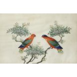 ANONYMOUS (19TH CENTURY) BIRDS AND FLOWERS Eight Chinese paintings, ink and colour on rice paper,