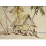 YANG MANSHENG (YONG MUNSEN, MALAYSIA, 1896-1962) PENANG BEACH Three Malaysian paintings, ink and