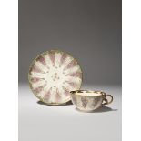 A JAPANESE TEA CUP AND SAUCER BY KINKOZAN MEIJI PERIOD, 19TH CENTURY Both delicately painted with
