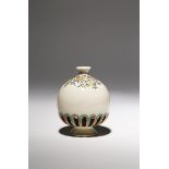 A SMALL JAPANESE SATSUMA VASE BY HODODA MEIJI PERIOD, 19TH CENTURY Of ovoid form and raised on a