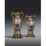 A PAIR OF IMPRESSIVE JAPANESE IMARI BALUSTER VASES EDO PERIOD, 18TH CENTURY Both decorated in