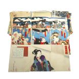 A COLLECTION OF FORTY JAPANESE WOODBLOCK PRINT TRIPTYCHS MEIJI PERIOD AND LATER, 19TH CENTURY AND