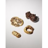 FOUR JAPANESE NETSUKE OF DRAGONS EDO AND MEIJI PERIOD, 18TH AND 19TH CENTURY Two in ivory, the first