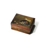 A JAPANESE WOOD AND MIXED METAL BOX AND COVER, KOBAKO MEIJI PERIOD, 19TH CENTURY The rectangular lid