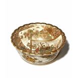 A JAPANESE SATSUMA BOWL BY YOZAN MEIJI PERIOD, 19TH CENTURY With a scalloped rim and richly