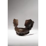 A JAPANESE IRON CHIN PROTECTOR, HANBO EDO PERIOD, 17TH OR 18TH CENTURY Possibly Saika or Haruta