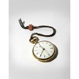 A GOLD-PLATED POCKET WATCH MADE FOR THE CHINESE MARKET 19TH CENTURY The reverse with calligraphy