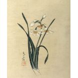 SIX CHINESE PRINTS ON SILK 20TH CENTURY Depicting flowers, insects and birds, each bears a signature