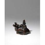 A SMALL CHINESE BRONZE 'LAOZI AND BUFFALO' WATER DROPPER MING/QING DYNASTY The founder of Daoism