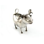 A late 19th century Continental silver cow creamer, probably Dutch or German, modelled in a standing