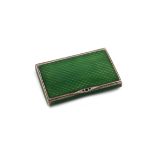 A silver and enamel cigarette case, with import marks for London 1926, importer's mark of P H