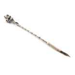 A Victorian silver dip pen, by S. Mordan and Co., circa 1890, plain nib holder, the lobed handle