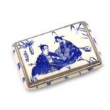 An Austrian silver and enamel box in the Japanese taste, with import marks for Glasgow 1925,