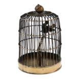A Chinese miniature silver-gilt bird cage, marked to the underside with Chinese characters, circular