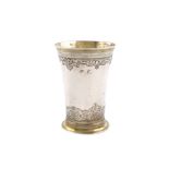 An Early 18th century German silver beaker, by Paul Solanier, Augsburg circa 1720, tapering circular