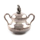 A 19th century two-handled Russian silver sugar bowl and cover, by P. Ovchinnikov, assay master A.