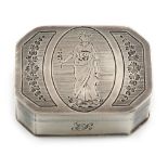 A George III silver vinaigrette, by Phipps and Robinson, London 1802, rectangular nutmeg grater