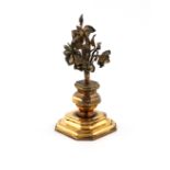 Retailed by Tiffany and Co., an Italian silver-gilt and silver table ornament, the silver-gilt stand