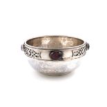 By The Sandheim Brothers, an Arts and Crafts silver bowl, London 1918, circular form, spot-