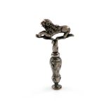 An 18th century Dutch silver pocket corkscrew, by Hermanus Van den Kierboom, Dordrecht 1759, the