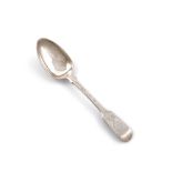A George III silver Fiddle pattern teaspoon, by Paul Storr, London 1817, the terminal with the Royal