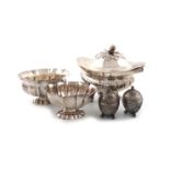 A small collection of continental silver, comprising: two late-18th /early 19th century Italian