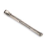 A Victorian combination silver pen and pencil, by S. Mordan and Co. circa 1870, hexagonal form, with